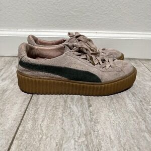 Puma Suede Platform Creeper Shoes Womens Size 8.5 Pink Gum Sneakers 361005 04